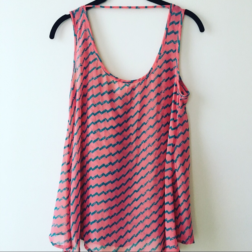 Cute tank chevron top